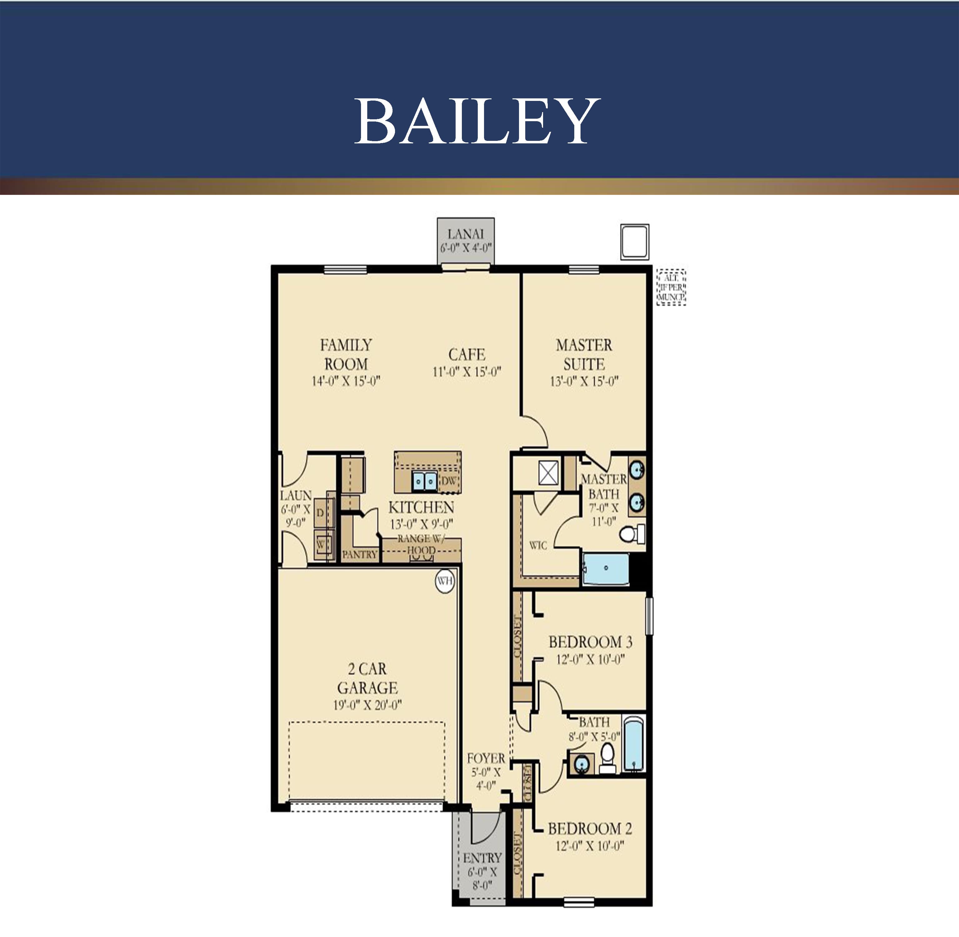 Bailey floor plan by Lennar Homes