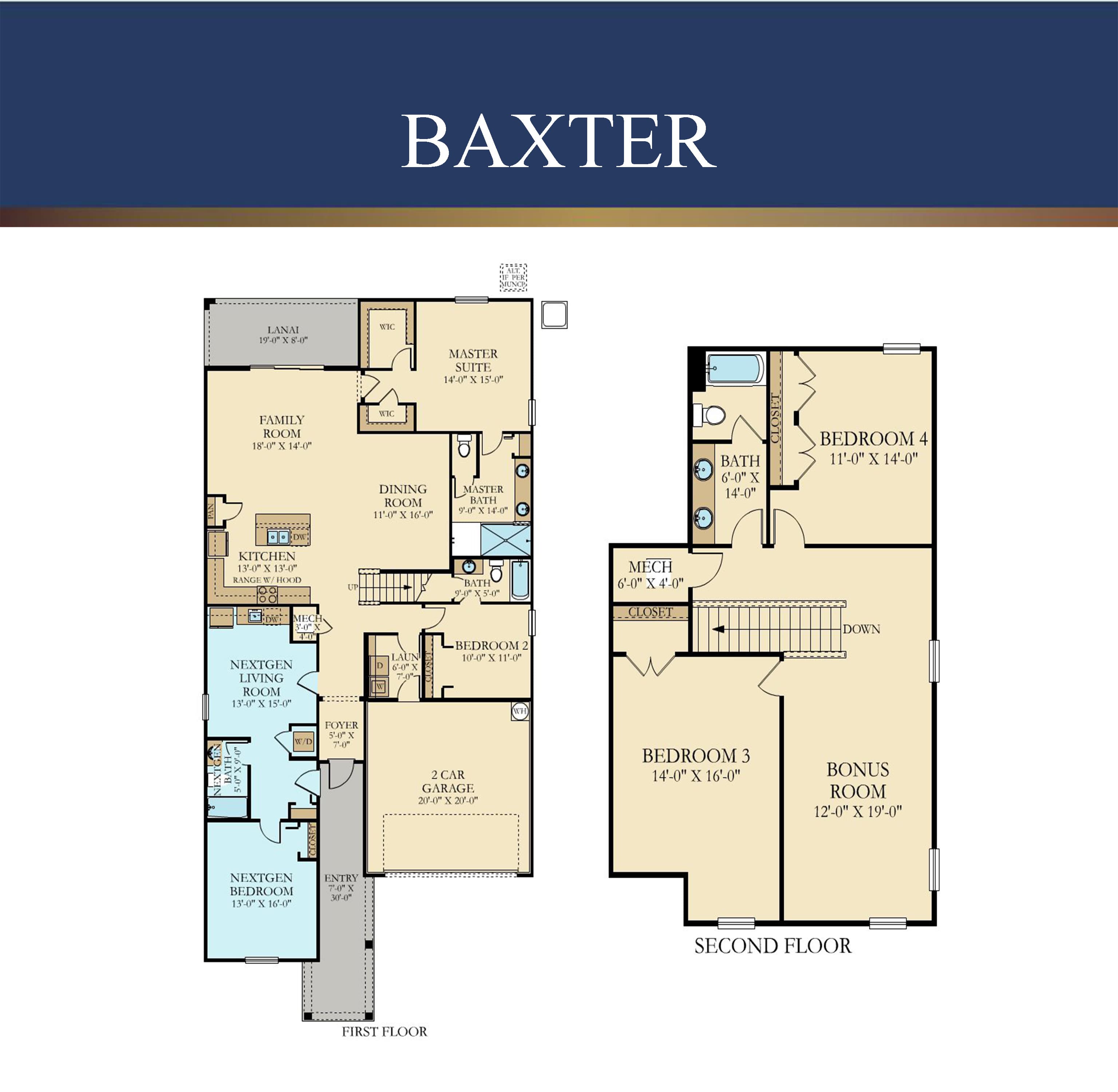 Baxter floor plan by Lennar Homes